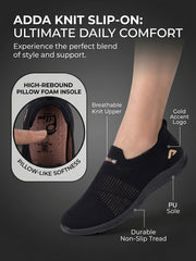 ADDA SOFTWALK-2 Women Comfortable & Breathable Knit Walking Sneakers